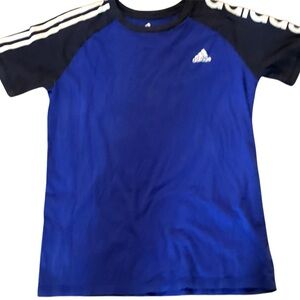 Adidas Kids Navy Blue Short Sleeve Tee Boys Large 14-16 GUC